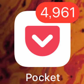 Pocketのバッジ4961